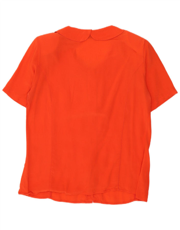 Mazzonetto Damen Kurzarm-Hemdbluse IT 44 Mittelorange