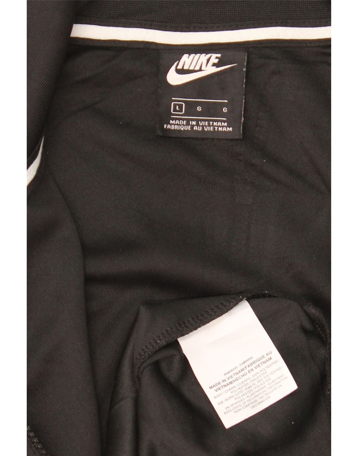 NIKE Herren-Trainingsanzugoberteil mit Grafik, groß, schwarzes Farbblock-Polyester