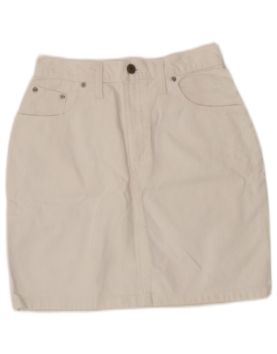 VANILIA Damen Jeansrock W26 Small Weiß