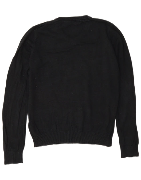 Marks & Spencer Slim V-Ausschnitt-Pullover für Jungen, 12–13 Jahre, schwarze Baumwolle