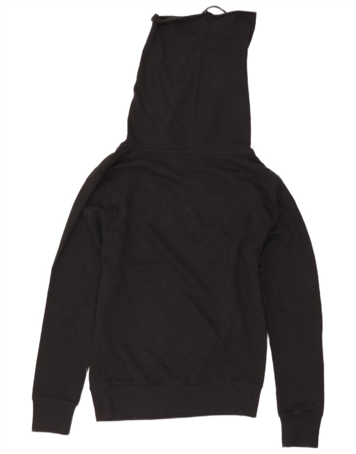 Zara Herren-Sweatshirt mit Rollkragen, Größe S, schwarze Baumwolle