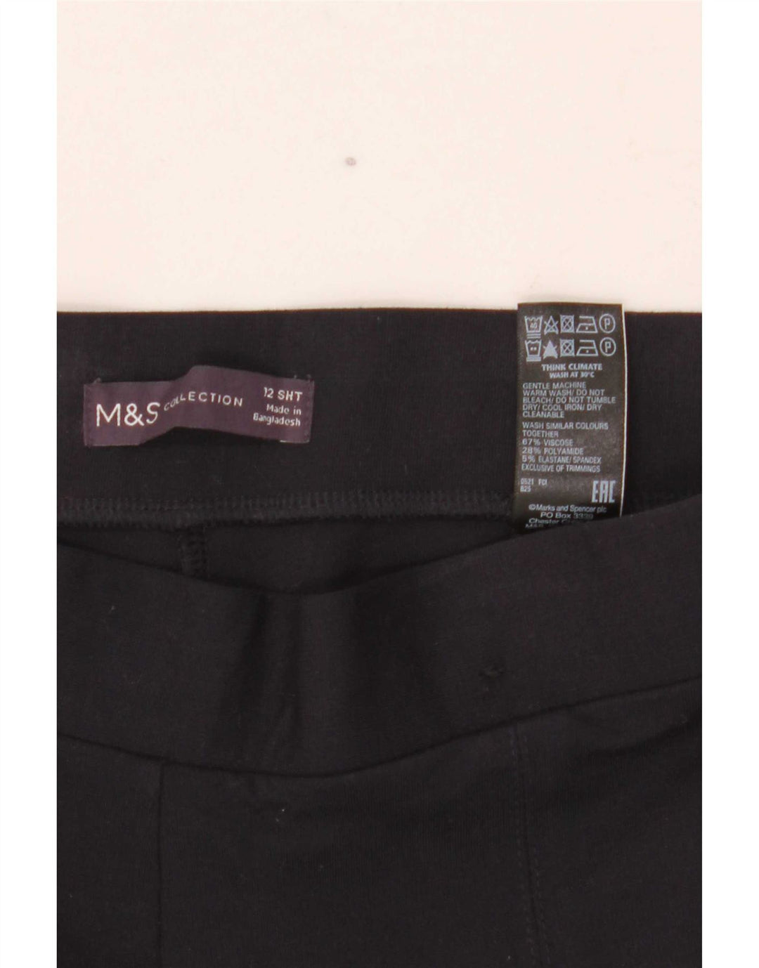 Marks & Spencer Damen-Hose, kurz geschnitten, UK 12, M, W28, L26, Marineblau