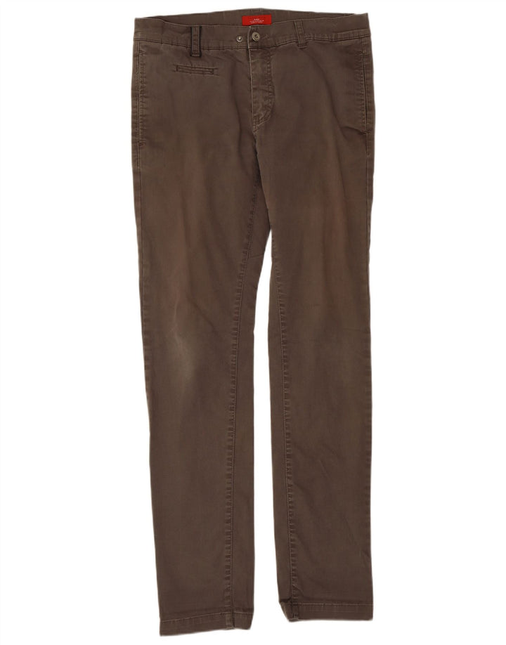 ZARA Slim Chino-Hose für Herren, EU 42, Größe L, W32, L33, Braun, Baumwolle