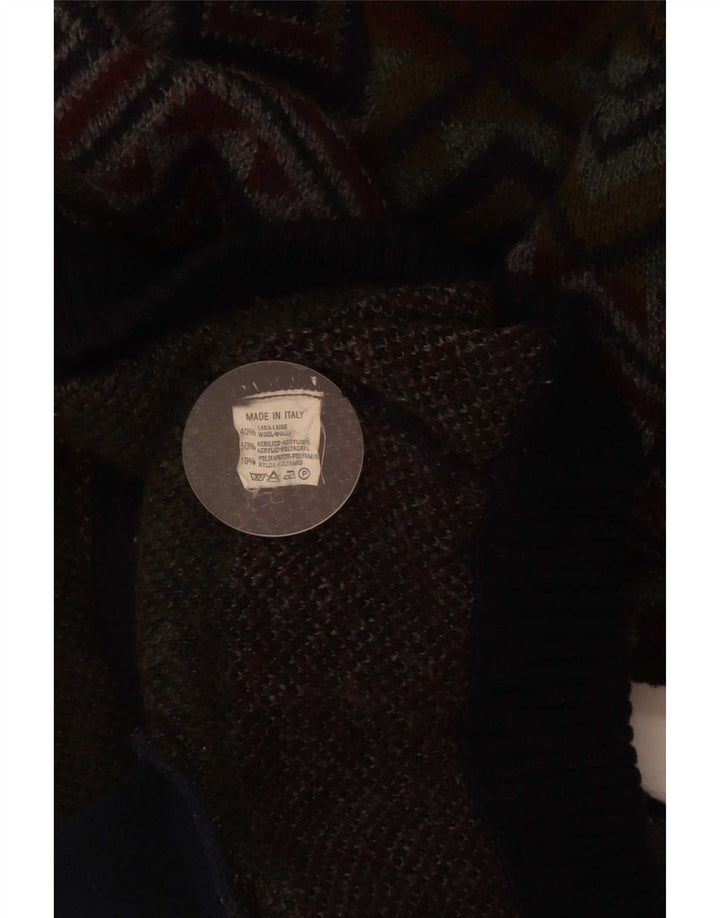 Pimet Herren Strickjacke XL Mehrfarbige geometrische Wolle