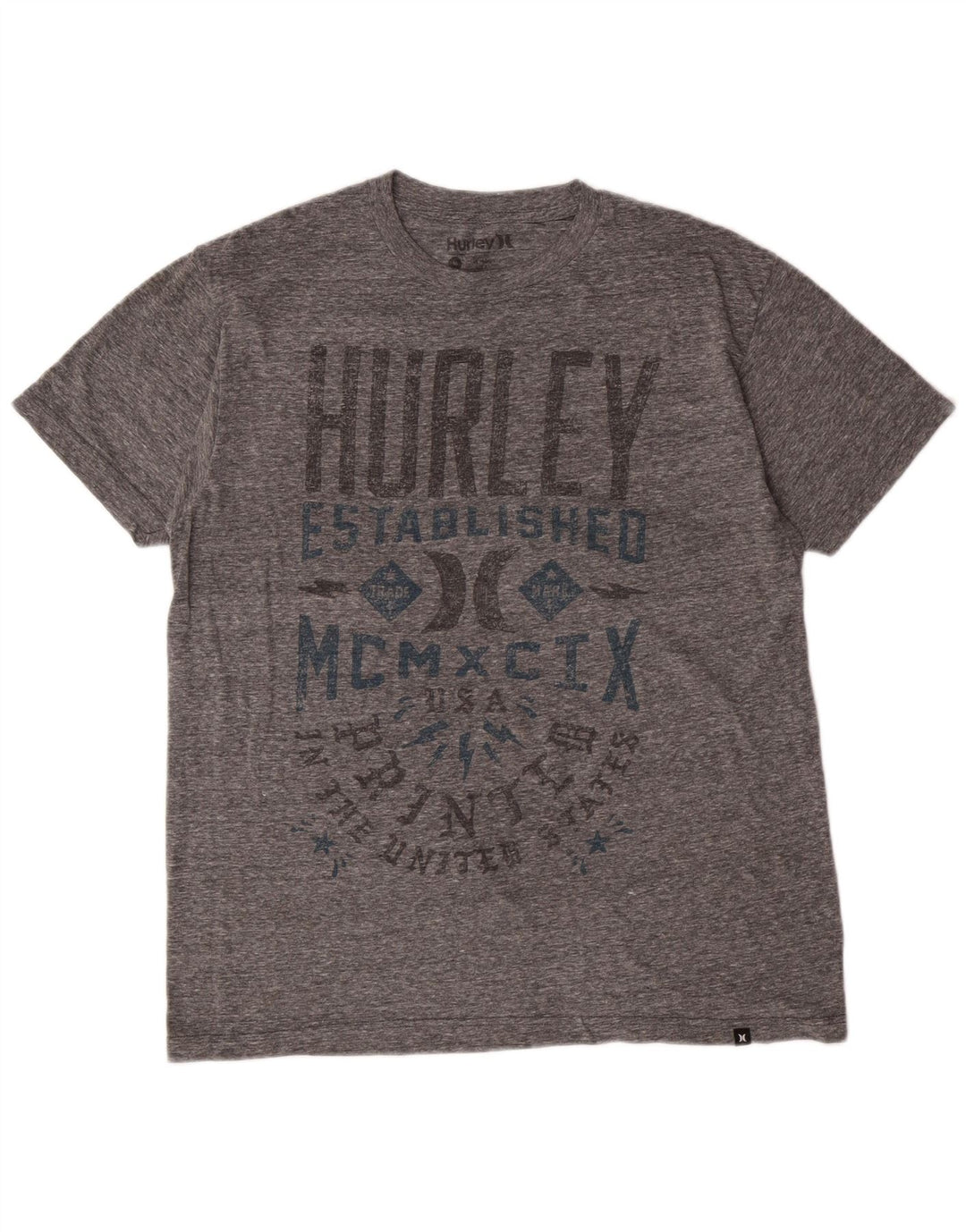 Hurley Herren-T-Shirt mit regulärer Passform, mittelgrau