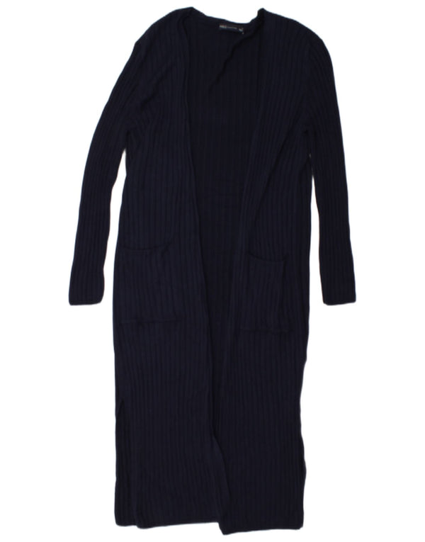Marks & Spencer Damen Longline-Cardigan-Pullover UK 12 Medium Navy Blue