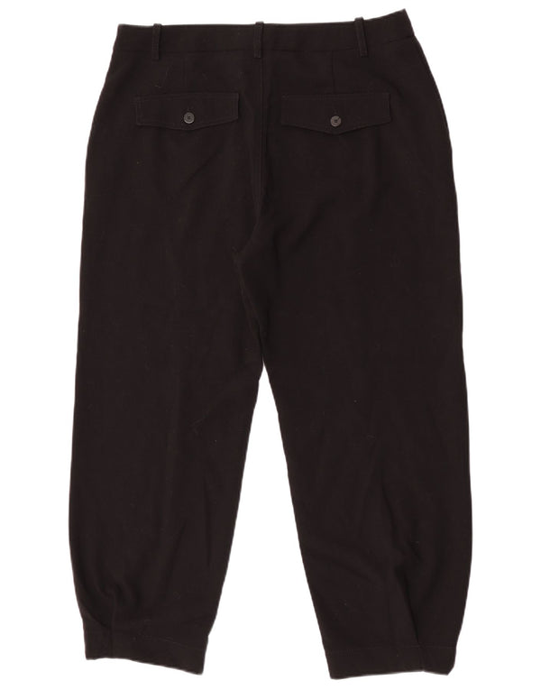Zara Damen-Jogginghose mit hoher Taille, kurze Hose, Größe L, W30, L25, Schwarz