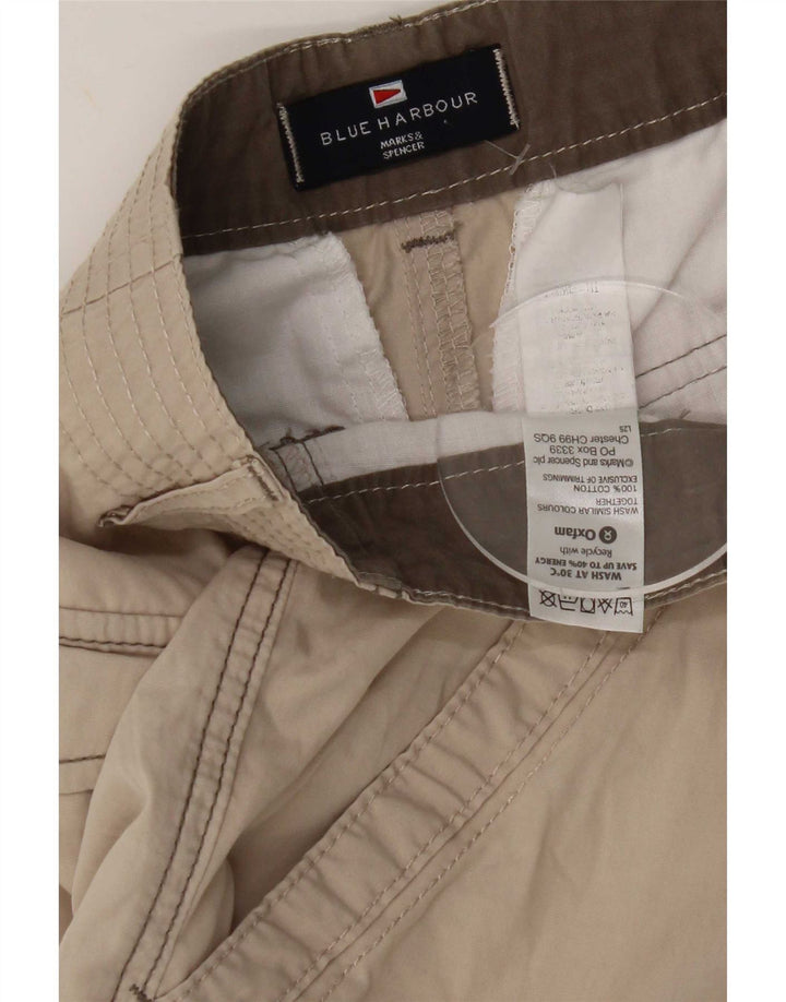 Marks & Spencer Damen Blue Harbour Cargoshorts W32 Large Beige Baumwolle