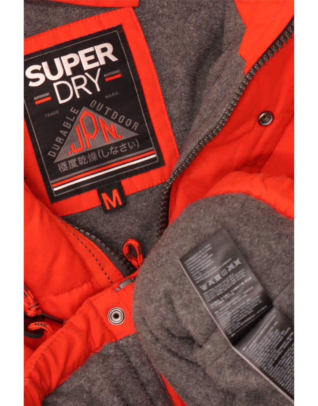 Superdry Herren-Kapuzenjacke, wattiert, UK 38, Mittelorange, Polyester