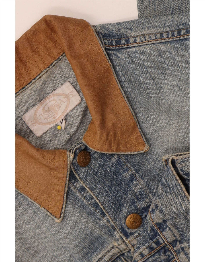 Swish Damen Crop Denim Jacke UK 14 Mittelblau