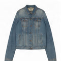 Fat Face Damen Jeansjacke UK 12 Mittelblaue Baumwolle
