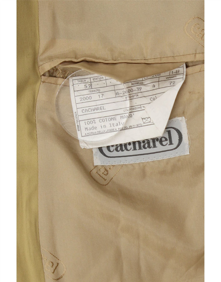 Cacharel Herren 2-Knopf-Blazerjacke IT 52 XL Beige Baumwolle