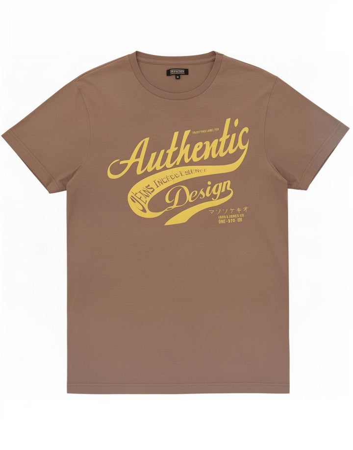 Jack & Jones Herren Grafik-T-Shirt-Oberteil Mittelgrau