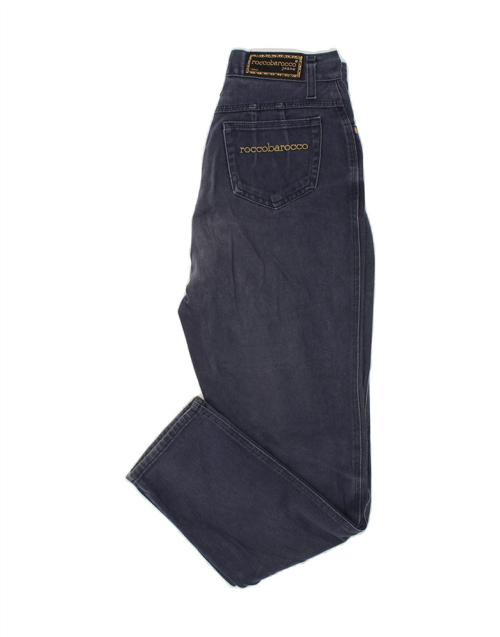 ROCCOBAROCCO Womens Tapered Jeans W31 L30 Navy Blue Cotton | Vintage Roccobarocco | Thrift | Second-Hand Roccobarocco | Used Clothing | Messina Hembry 