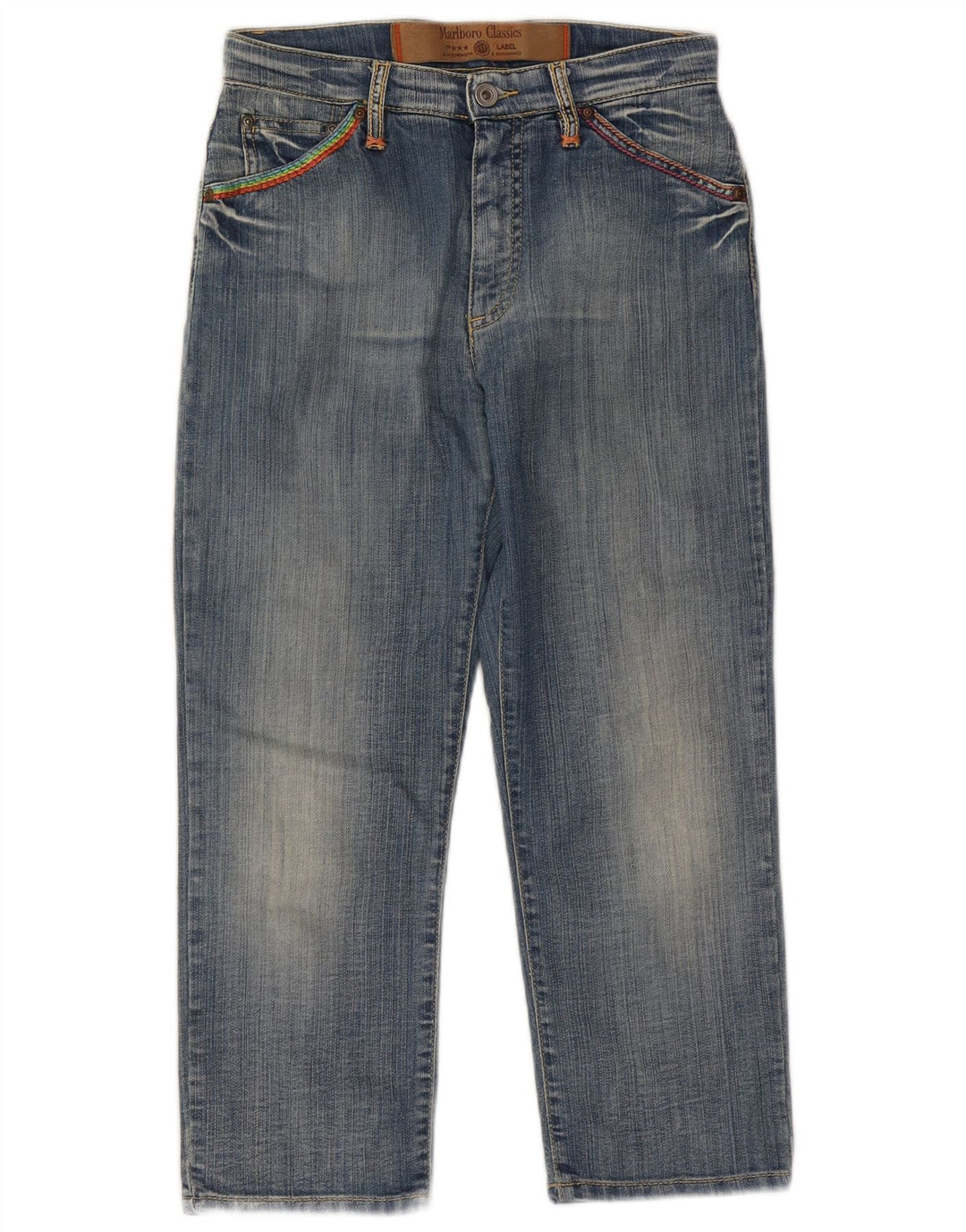 Marlboro Classics Damen Capri-Jeans W27 L22 Blaue Baumwolle
