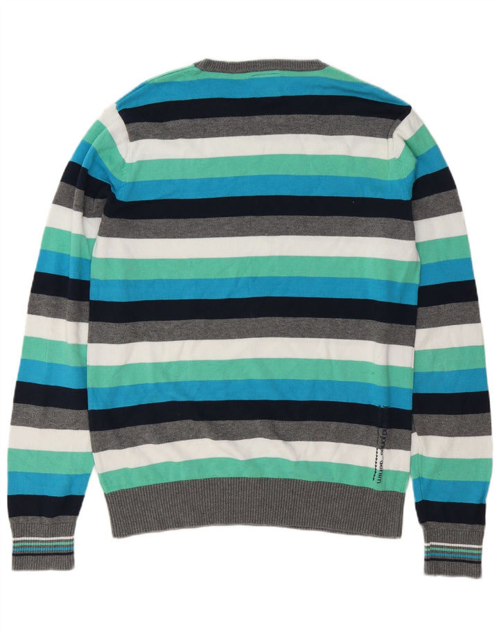 Jack & Jones Herren-Pullover mit Rundhalsausschnitt, groß, mehrfarbig, gestreift