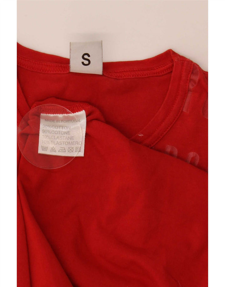 Bikkembergs Herren-T-Shirt mit Grafik, Größe S, Rot, Baumwolle