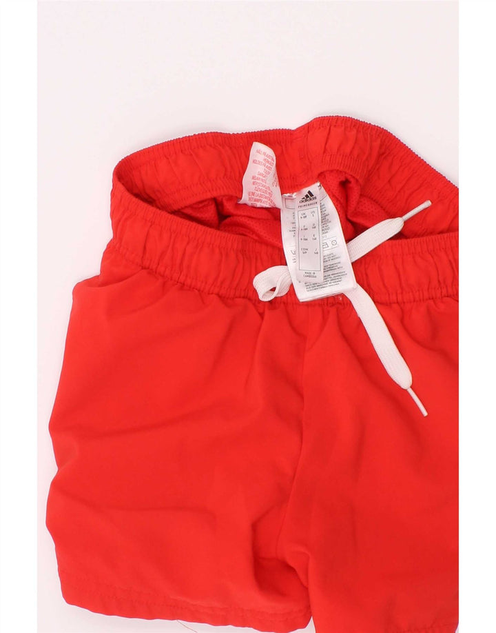 Adidas Sportshorts für Jungen, 9–10 Jahre, rotes Polyester