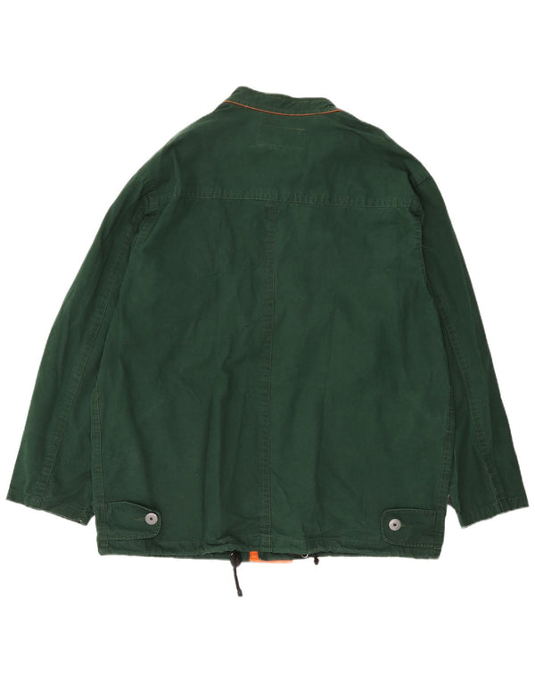 SERGIO TACCHINI Herren Utility Jacke UK 42 XL Grüne Baumwolle