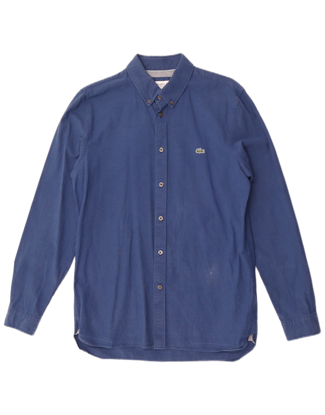 Lacoste Herren-Slim-Fit-Hemd, Größe 40, mittelmarineblaue Baumwolle
