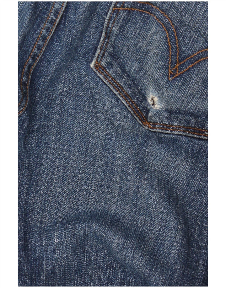 Levi's Damen 525 Bootcut Jeans US 10 Large W30 L28 Blaue Baumwolle