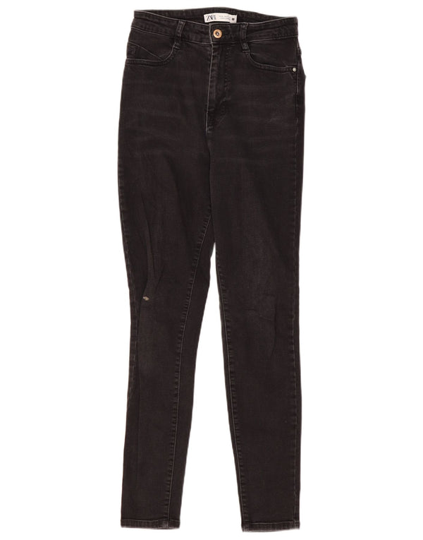 Zara Damen High Waist Skinny Jeans EU 36 XS W26 L28 Schwarz