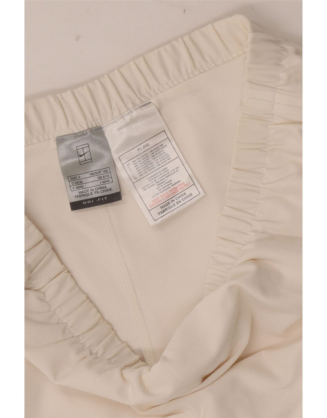 Nike Damen Skort UK 8/10 Small Off White Polyester