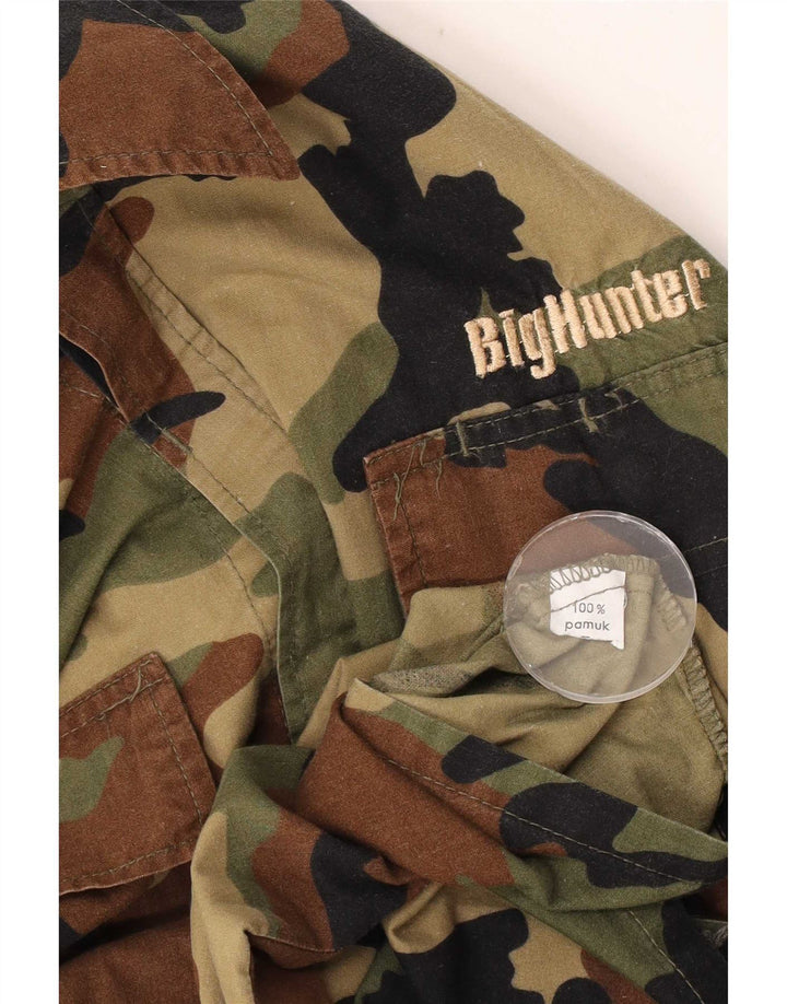 Big Hunter Herren-Militärhemd, mittelgroß, mehrfarbig, Camouflage-Baumwolle