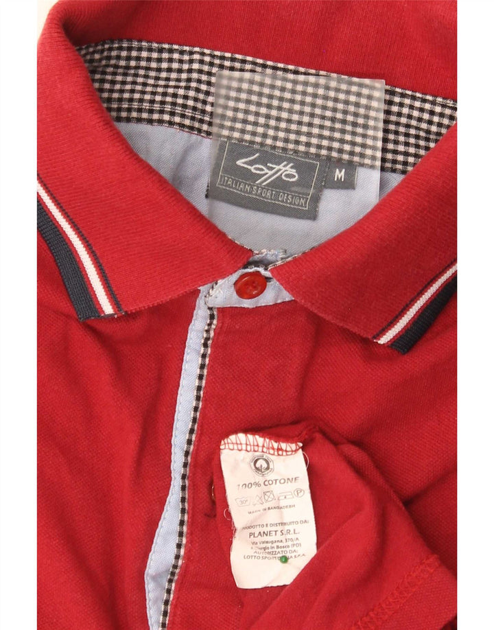 Lotto Herren-Poloshirt, mittelrot, gestreift, Baumwolle