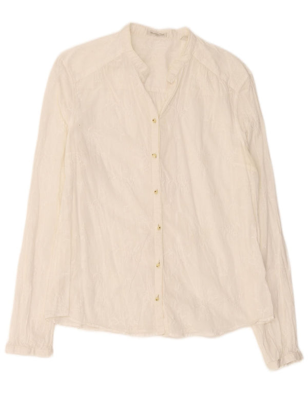 Massimo Dutti Damen Hemd EU 44 XL Off White Floral