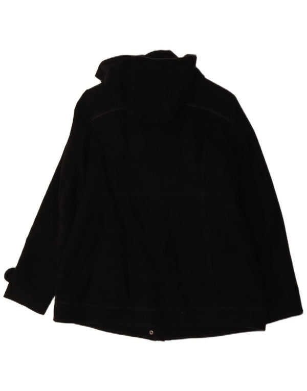 GEOX Womens Respira Duffle Coat UK 12 Medium Black Cotton