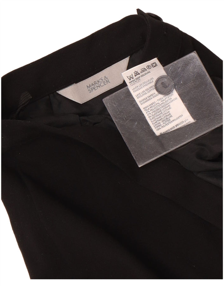 Marks & Spencer Damen Bleistiftrock UK 12 Medium W28 Schwarz Polyester