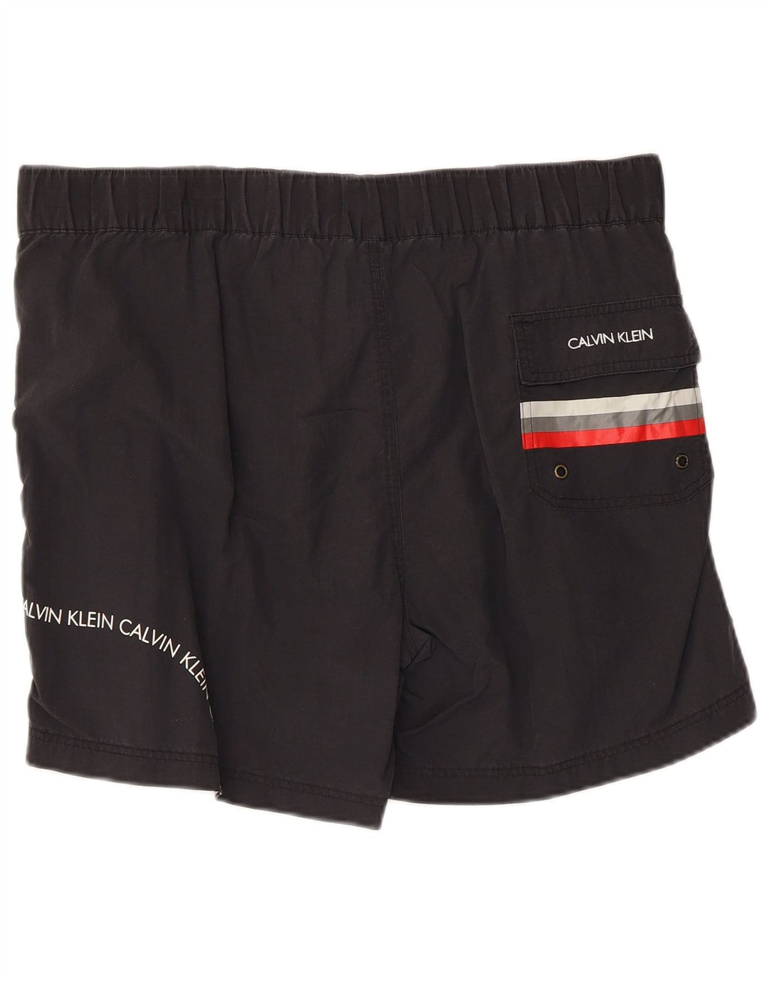 Calvin Klein Herren Badeshorts mit Grafik, Mittelschwarzes Nylon