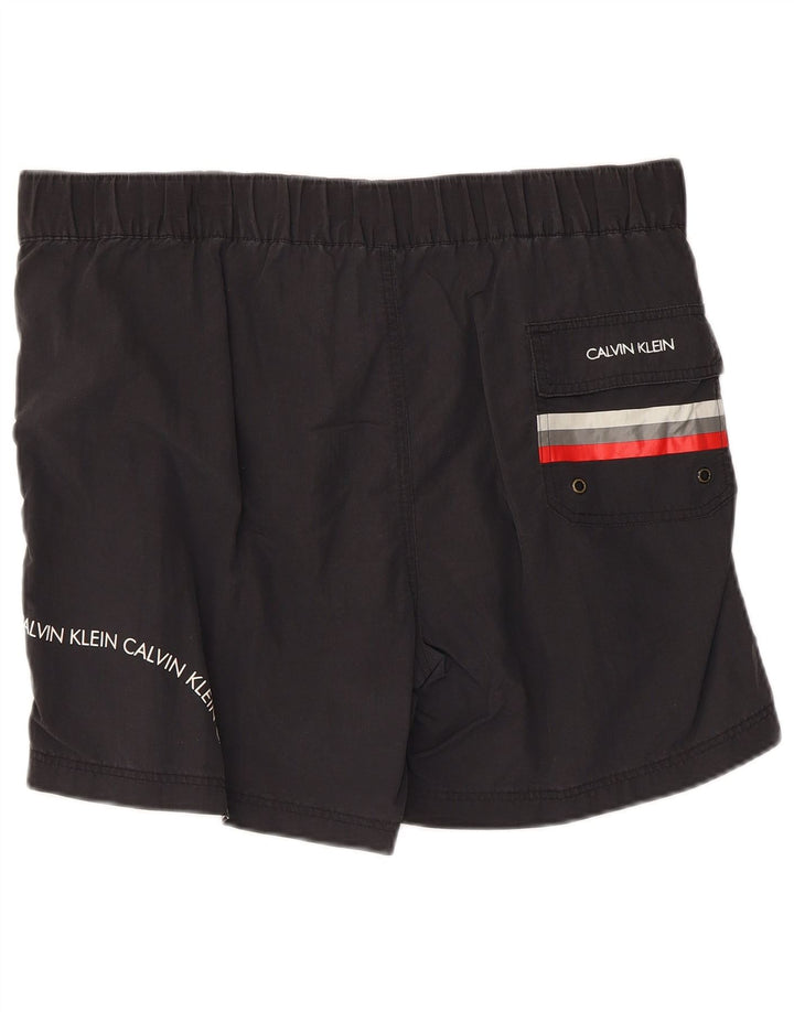 Calvin Klein Herren Badeshorts mit Grafik, Mittelschwarzes Nylon
