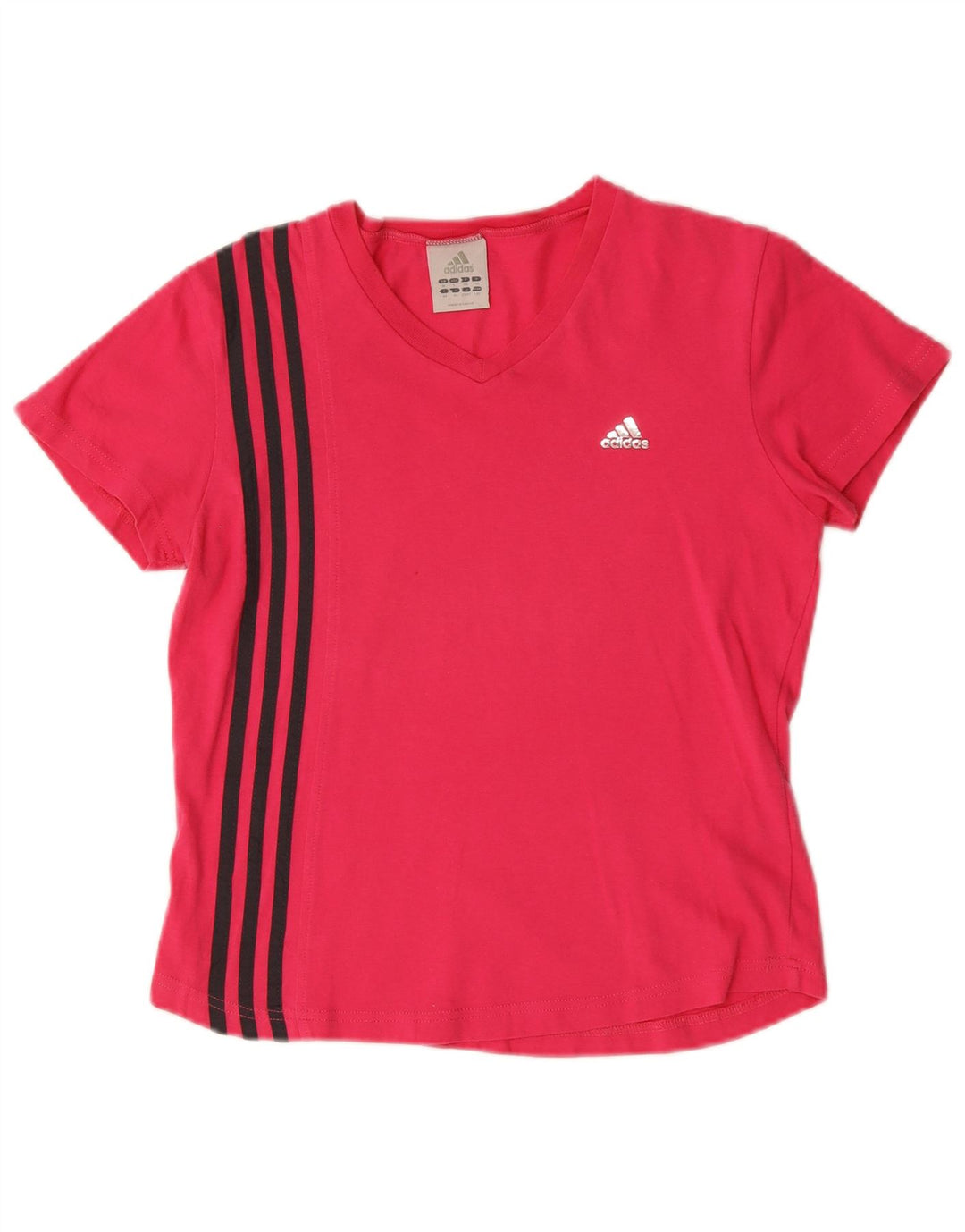 Adidas Damen T-Shirt Top UK 10 Small Rosa Baumwolle
