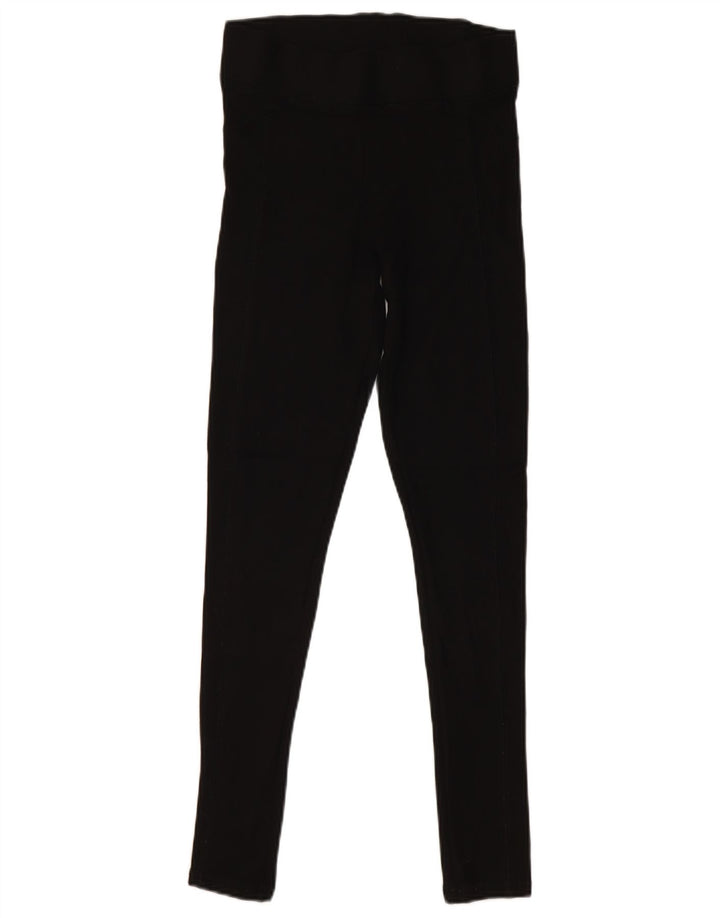 Topshop Damen Leggings UK 8 Small Schwarze Viskose