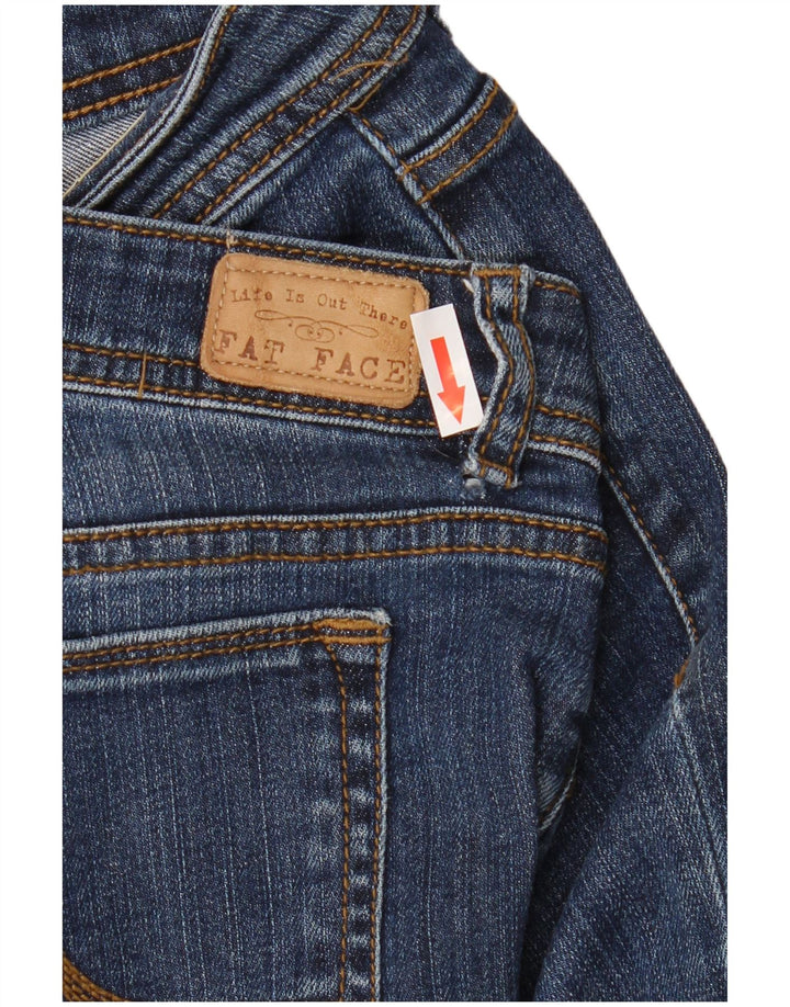 Fat Face Damen-Cropped-Jeans, UK 14, Größe L, W34, L24, Marineblau