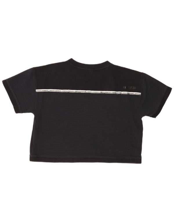 Under Armour Damen Übergroßes Grafik-T-Shirt-Oberteil UK 14 Medium Schwarz