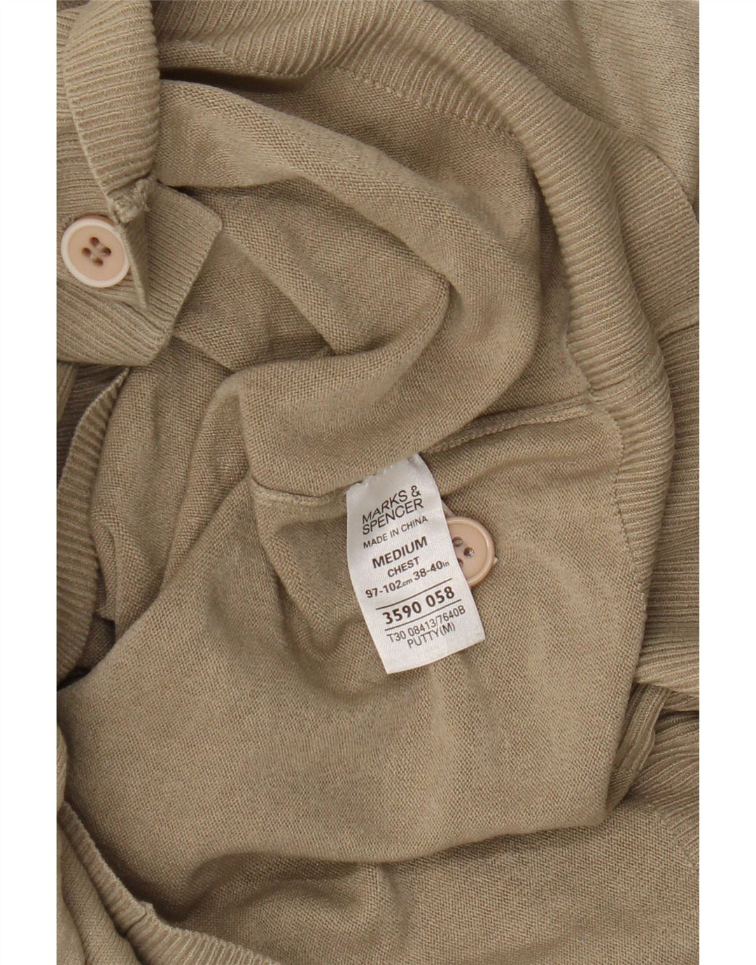 Marks & Spencer Damen Blue Harbor Cardigan Pullover UK 12 Mittelbeige
