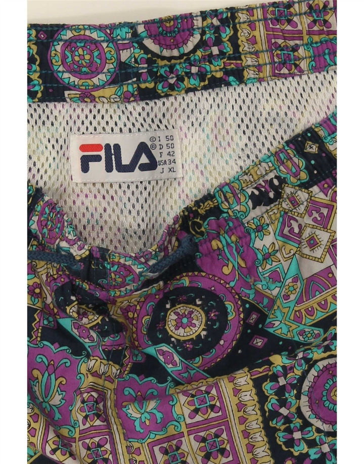 Fila Herren-Badeshorts, groß, mehrfarbig, mit Blumenmuster