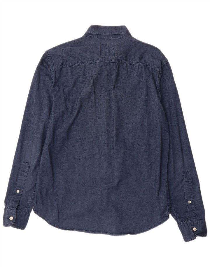 Hollister Herren-Hemd, klein, marineblau, Baumwolle