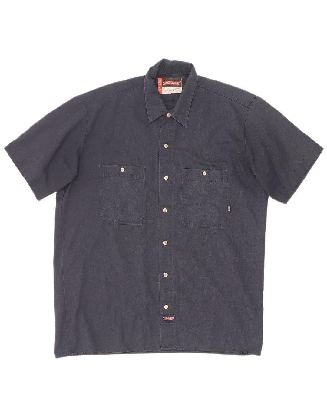Dickies Herren-Kurzarmhemd, groß, marineblau, Polyester