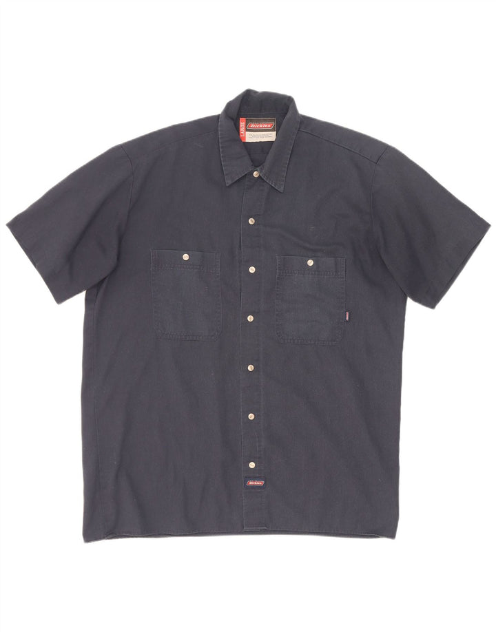 Dickies Herren-Kurzarmhemd, groß, marineblau, Polyester