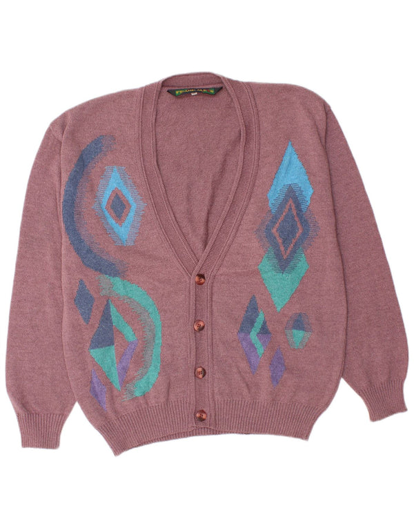 Frank Alexs Herren-Cardigan-Pullover IT 50 Medium Purple Argyle/Diamond Cotton