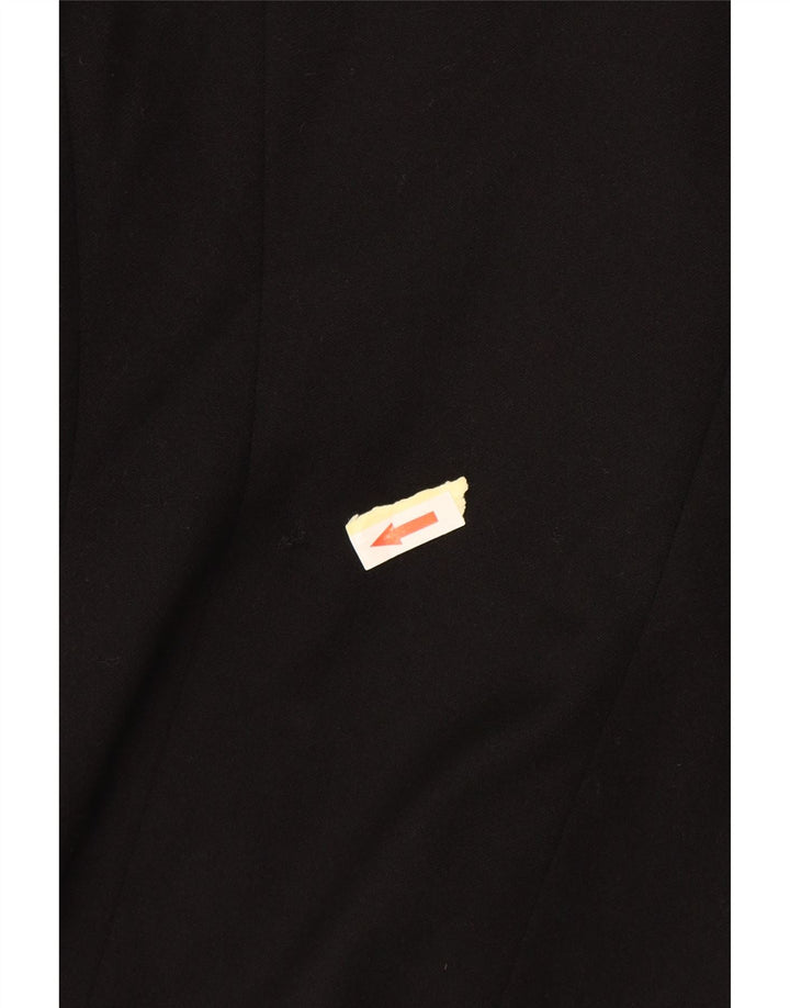 Zara Damen 1-Knopf-Blazerjacke UK 16 Große schwarze Wolle