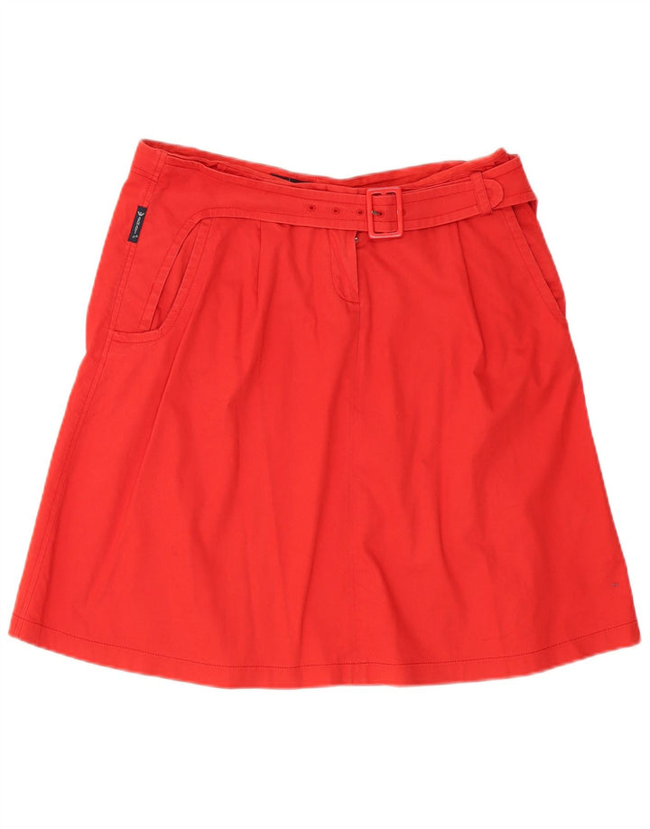 Armani Damen A-Linienrock US 8 Medium W30 Rote Baumwolle