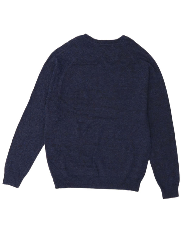 Superdry Herren-Pullover mit Rundhalsausschnitt, Größe L, aus blauer Baumwolle