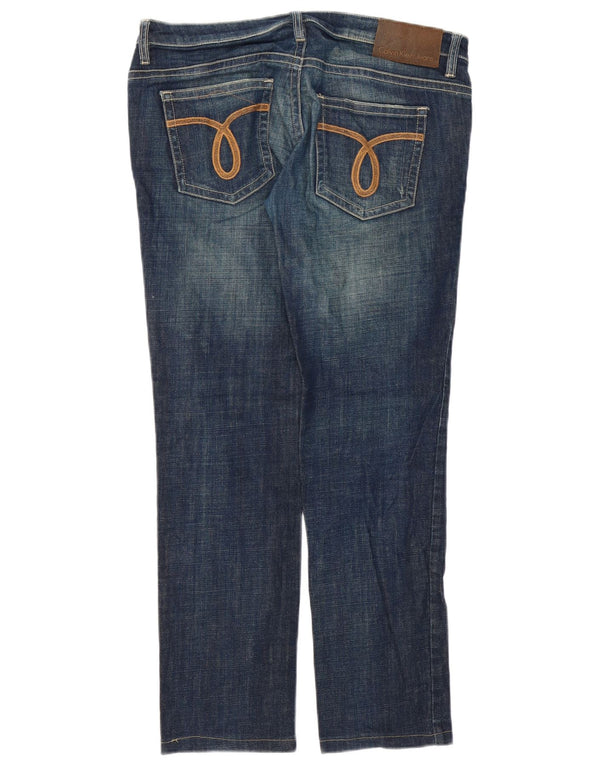 Calvin Klein Damen Slim Jeans W31 L29 Blaue Baumwolle