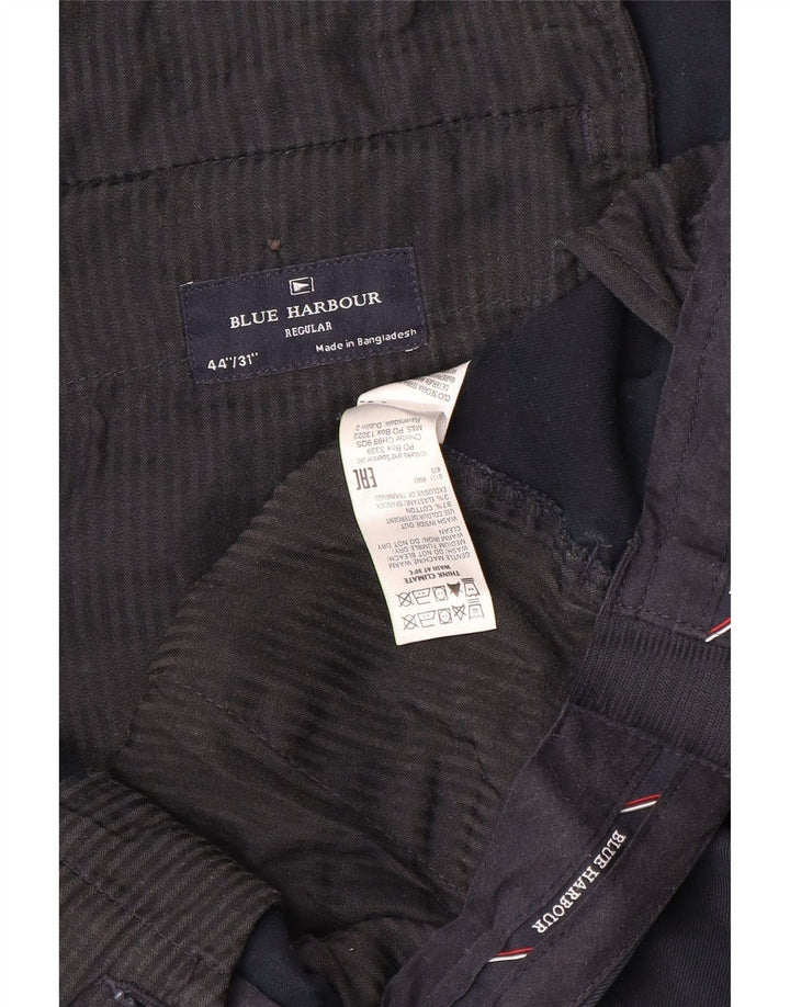 Marks & Spencer Herren Blue Harbour Chinohose W44 L31 Marineblau