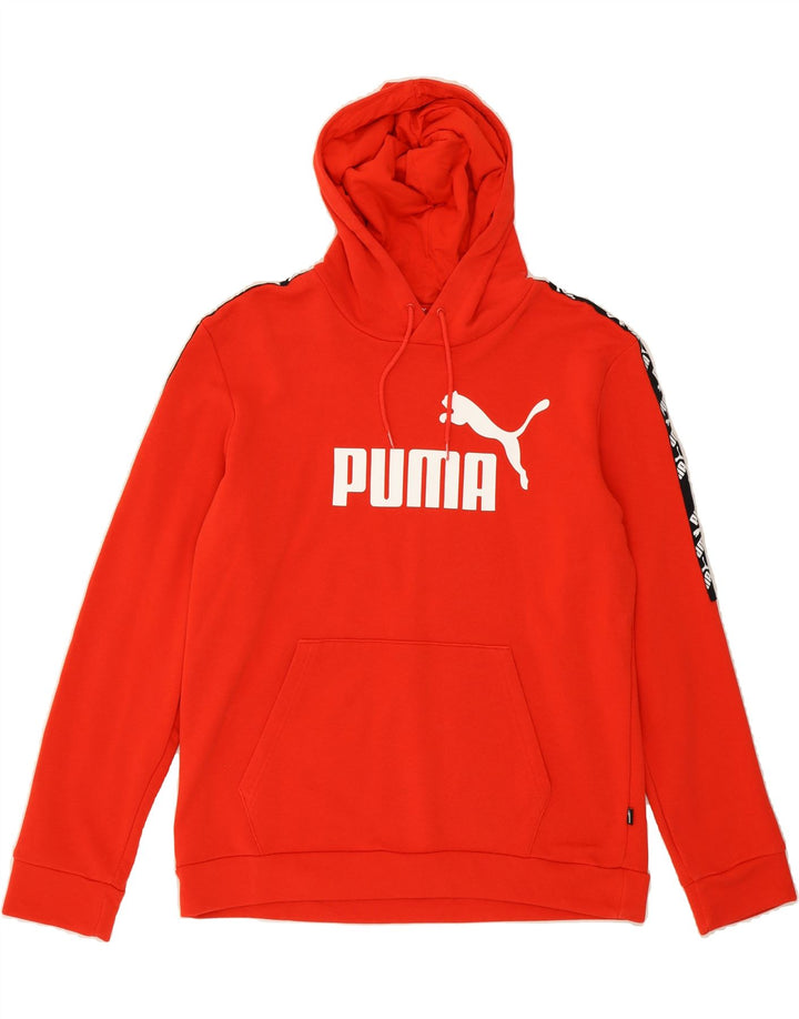 PUMA Mens Graphic Hoodie Jumper Medium Red Vintage Puma and Second-Hand Puma from Messina Hembry 